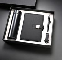 Agenda 2026 con Tapa Dura, Planificador Personalizado con Forro, Cubierta de Cuero PU Roja, Cuaderno, Papelería, Set de Regalo con Bolígrafo