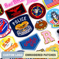 Patchs brodés personnalisés avec logo de designer, à coudre ou thermocollants, en sergé durable à thème animal