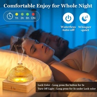 Humidificateur intelligent en bois naturel de luxe avec logo personnalisé, 200 ml, diffuseur d'arômes ultrasonique avec réservoir en verre pour la maison