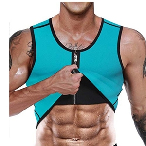 Corset de fitness pour hommes européens et américains Sweat-shirt Shapewear Zipper Vest Fitness Suit - Product Image 4