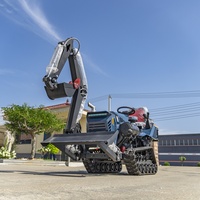 Mini-tracteur chenillé diesel 35 CV pour serres, fermes et vergers, avec pompe, facile à utiliser, longue durée de vie, pour travaux de jardinage et de terrassement