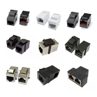 Conector de red 8pin CAT5 Cat6 RJ45 adaptador conector cat6a CAT5e Jack RJ45 conector hembra RJ45 divisor modular Jack