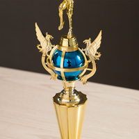 En Stock sur mesure MVP Base dorée en plastique bleu trophée tasse artisanat antique pour entraîneur de basket-ball cadeaux de bienvenue AD26