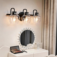 Lámparas de Pared Modernas Atenuables de 2700K para Interiores con Construcción de Metal y Vidrio, Control de Interruptor, Diseño y Estilo