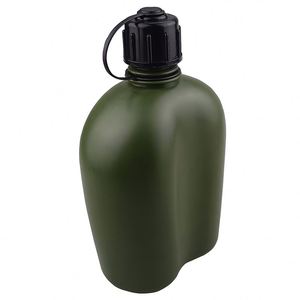 Bouteille d'eau de luxe avec tasse de camping intégrée et couvercle, idéale pour sac de survie, équipement de bushcraft, gourde métallique et kit de cantine - Échantillon gratuit - Product Image 3