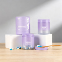 Pot en verre dépoli dégradé de 250 ml avec couvercle hermétique, barrière lumineuse, qualité alimentaire, pour extrait de plante sec, poudre, capsule, gomme
