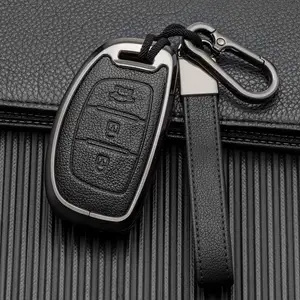 Customised Car Key Case Metal TPU Leather Key Remote Control Keychain for  Hyundai - China Car Keychain, Car Key Chain
