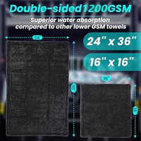 Serviette de séchage pour voiture en microfibre torsadée 1200 GSM de qualité supérieure, épaisse, sans rayures, sans peluches, sans traces, pour vitres – Vente en gros