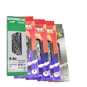 Cadena de Bicicleta de Montaña de 8/9/<span class=keywords><strong>10</strong></span>/11 Velocidades, Cadena de Velocidad Variable de 24/27/30/33 Velocidades con Eslabón Mágico para Bicicleta de Montaña - Product Image 1