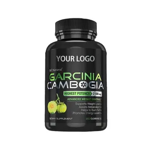 Label Private Garcinia Cambogia Extract Fat Burner supplement low sugar energy gummies Weight Loss Slimming Gummy candy