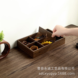 Wooden <b>Jewelry</b> Storage Box With Acrylic Lid For Desktop <b>Organizing</b> <b>Jewelry</b> And Decorative Items - Product Image 3