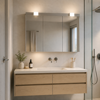 Applique murale LED carrée minimaliste à faisceau haut/bas pour miroir de salle de bain et décoration de couloir