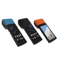 Terminal POS Genggam Mini Pembaca Kartu Pintar USB Android 13 dengan Printer Thermal 58mm, Baterai 6400mAh, RAM 4GB, SSD 64GB, CPU 8-Core