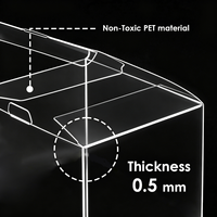 Boîte d'emballage pliable en PET/PVC transparente de 6 pouces pour bougies, personnalisable avec gaufrage, autocollants et artisanat, fabriquée en usine OEM