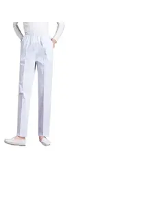 Pantalon d'infirmière blanc, pantalon de travail d'hiver épais à taille élastique, pantalon bleu grande taille, uniforme médical pour femmes, pantalon de travail - Product Image 5
