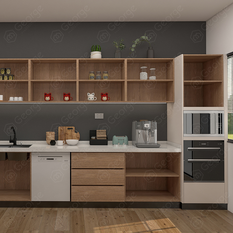 High-End Modern Kitchen Cabinets with Countertops Storage Kitchenware & Sink Faucet Hinge Drawer Basket-Acrylic Door Panel · image 2