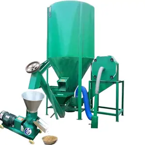 Poultry Fish Feed Mixing Machine Chicken Feed Processing Unit Price Animal Food Mixer for Sale Bean Corn Wheat Cassave 2.5mm-6mm