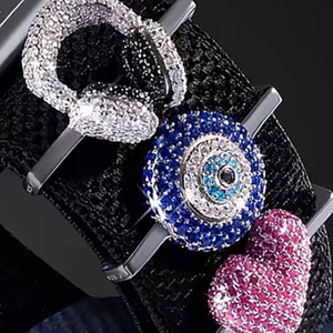 Venta al por mayor Win-Win: Dijes de metal decorativos con diamantes de imitación para pulsera Whoop 5.0 - Product Image 2