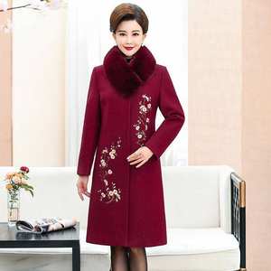 XL-5XL autunno e inverno cappotti di lana stile lungo cotone ispessito <span class=keywords><strong>abbigliamento</strong></span> <span class=keywords><strong>donna</strong></span> <span class=keywords><strong>invernale</strong></span> stile etnico giacca ricamata - Product Image 1