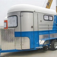 Remorque pour 2 chevaux et remorque équestre pour le camping et les courses hippiques avec rangement pour selle