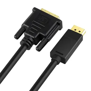 DTECH 1.8m 3m Gold Plated 1080P Resolution 5Gbps High Speed DP to DVI Converter Cable