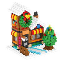 Juguetes de construcción de ABS de diseño personalizado, bloques de construcción modernos DIY, figuras educativas de regalo de Navidad para niños de 5 a 7 años empaquetados