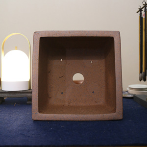 Handmade Purple <b>Clay</b> Bonsai <b>Pot</b> Square Rectangular Wood-Fired Antique Style By Zhang Zhicheng - Product Image 3