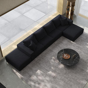 Oversized Chenille Sponge Cloud Sofa Modern Upholstered Modular <b>U</b>-Shape Sectional Sofa Set 162" <b>Living</b> Room Sofa Set 6 Pillows - Product Image 4