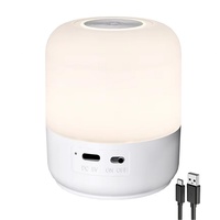 Lampe LED portable à lumière douce, veilleuse, protection des yeux, contrôle tactile d'urgence, lumière d'ambiance temporisée, lampe de camping