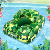 Swimbobo Anneau de piscine gonflable vert pour bébé, jouet d'été pour l'extérieur, siège flottant pour enfants, pour la natation, divertissement aquatique pour enfants