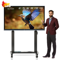 Tableau blanc interactif intelligent 4K LCD Android 14 4K UHD pour l'éducation et l'enseignement, avec caméra intégrée pour les réunions et les conférences