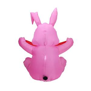 Easter Inflatable Bunny with LED Lights - Waterproof Outdoor Decorations Blow up pink Cartoon Rabbit Yard Decor for Garden - Product Image 4