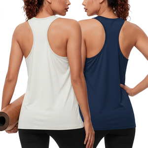 Custom Women’s <b>Racerback</b> Tank <b>Top</b> Quick Dry Breathable Sleeveless Sports Gym Yoga Shirt OEM - Product Image 4