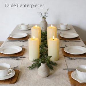 Remote Control LED Pillar <b>Candles</b> <b>Set</b>-Battery Operated Smokeless for Home Decoration Wedding Party & Christmas - Product Image 4
