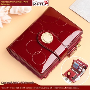 <span class=keywords><strong>Cartera</strong></span> de Lujo 2026 para Mujer, Marca de Diseño de Alta Gama, con Bloqueo RFID, de Cuero, <span class=keywords><strong>Cartera</strong></span> Corta de <span class=keywords><strong>Piel</strong></span> Auténtica para Mujer - Product Image 4