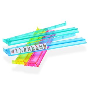 Regla transparente para mahjong, tarjetero de código especial para mahjong americano, tarjetero de plástico de colores, bolsa de cosméticos portátil - Product Image 2