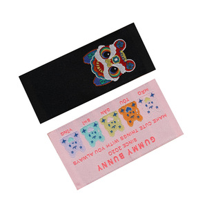 Etiqueta Tejida de Dibujos Animados para Ropa Buchang, Etiqueta de Cuello de Poliéster de Alta Densidad, Suave y Agradable al Tacto, Hecha a Medida - Product Image 4