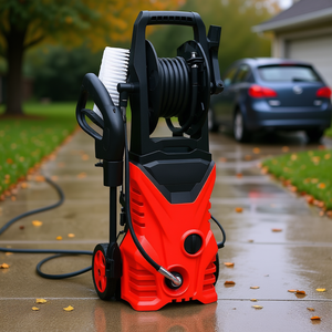 Hidrolavadora Eléctrica de Alta Presión 1800W 2030PSI con Carrete para Manguera para Limpieza Exterior - Product Image 2