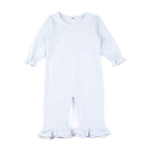 卸売新生児女の子ブランクコーマ綿刺繍赤ちゃん冬ロンパース長袖フリル幼児ボディスーツ - Product Image 3