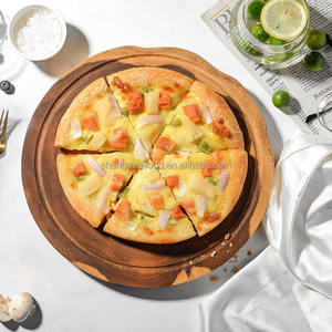 Round Cutting <strong>Board</strong> Exquisite Non-Splicing Acacia <strong>Wood</strong> <strong>Cheese</strong> <strong>Board</strong> Reversible Round Charcuterie <strong>Board</strong> - Product Image 4