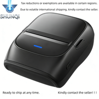 Imprimante thermique portable SHUNQI 50 mm, imprimante thermique sans fil USB-C Bluetooth, imprimante de reçus et d'étiquettes, mini imprimante mobile