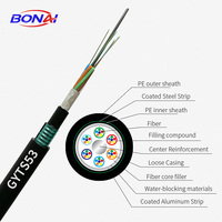 Cable de Fibra Óptica Blindado GYTA53 de 4-144 Núcleos, Doble Cubierta, Entierro Directo, Cables de Comunicación para Exteriores