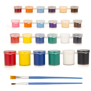 Pots En Plastique Transparent 10 Ml - Lot De 60 Avec Couvercles - Réutilisables Pour Peinture, Maquillage, Échantillons - Option Avec Pinceaux