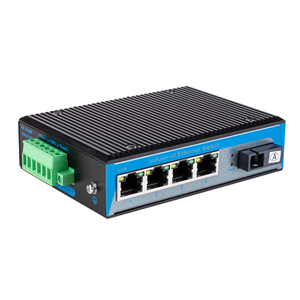 Convertidor de medios industrial de fibra óptica de alta velocidad de 1.25G con 1 puerto Ethernet 1.25G SFP+ a 4 RJ45 POE - Product Image 2