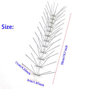 Púas Antipájaros de Acero Inoxidable Sólido al por Mayor, Control de Plagas Casero, Disuasivo para Techos y Ventanas, Repelente de <span class=keywords><strong>Palomas</strong></span> Anti-Escalada - Product Image 2
