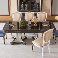 Ekar meubles grande table à manger rectangulaire en bois ensemble de table à manger 8 places