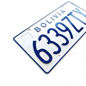 Placas de Matrícula Personalizadas de Aleación de Aluminio 3D en Relieve para Vehículos en Bolivia - Product Image 3