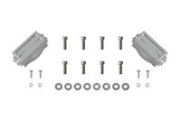 Couvre-culbuteurs hauts en aluminium moulé noir à ailettes pour Chevy SBC 1958-86, fixation par boulons périphériques, pour moteurs 283 305 327 350 400, avec trou de reniflard de 1-1/4 pouce