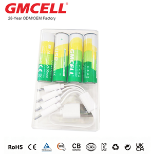 Wholesale USB Rechargeable Battery 4pcs 1.5V AA Lithium Battery with Type-C line 2500mWh Double A Battery for Home Appliances - Product Image 4