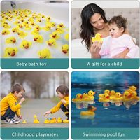 Mini canards en caoutchouc avec LOGO personnalisé pour enfants, décorations de fête prénatale, cadeaux pour fête d'anniversaire, salle de classe, piscine, plage, été